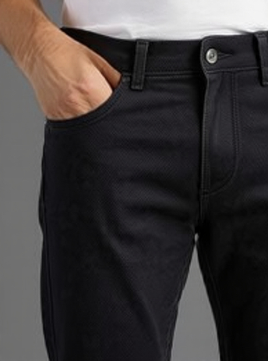 Men Regular Fit Black Casual Denim Jeans blue - Left Side